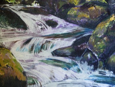 Rocks and Water by Canadian Artist Dorothy Foster